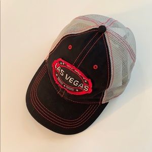 NWOT las vegas black trucker hat